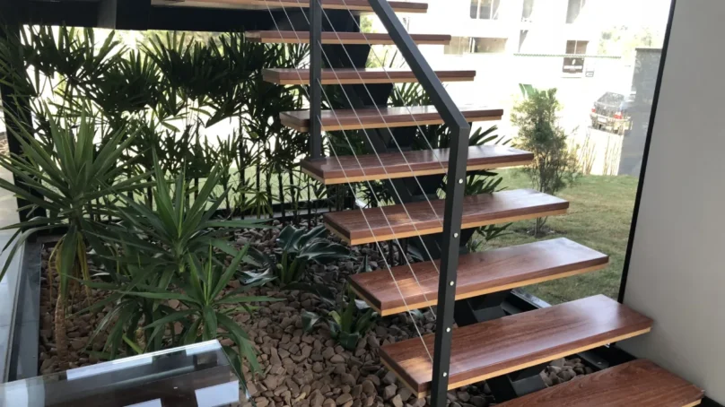 Guarda corpo em corda de aço